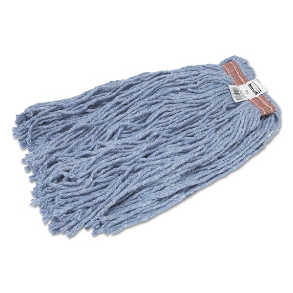 Rubbermaid Commercial 1 in Cut-End Wet Mop, Blue, Cotton/Synthetic, PK12, FGF51700BL00 FGF51700BL00 - main